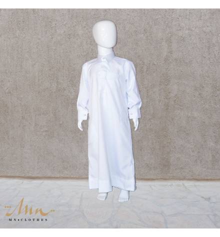 Qamis Classic Blanc enfant by Custom qamis